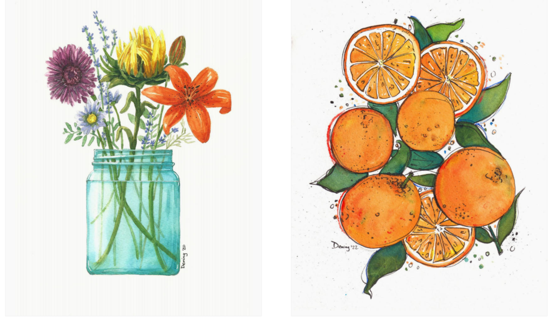 Drew Deming 水彩画