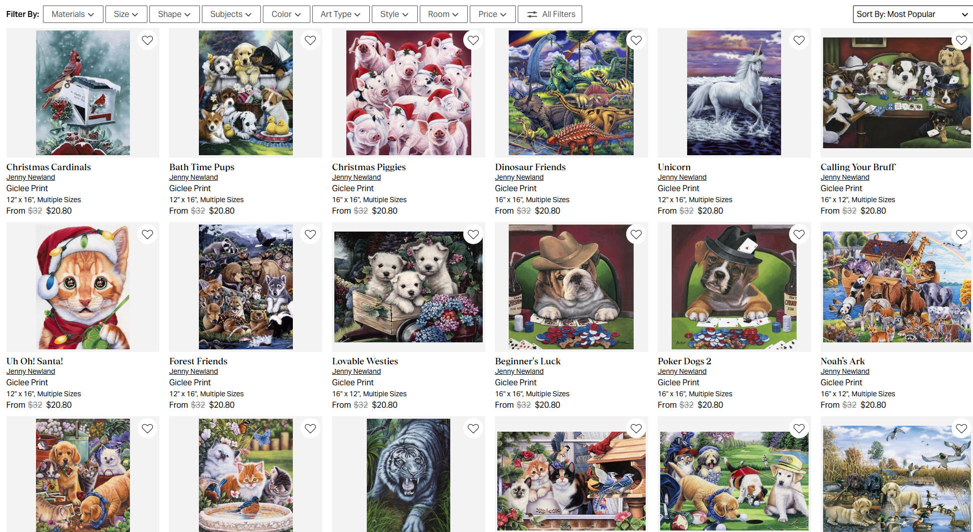 Jenny Newland 动物主题插画