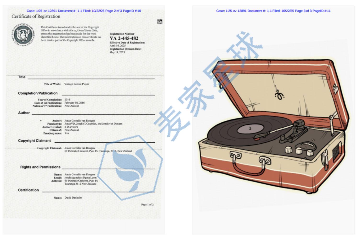 Jonah Cornelis Van Dongen 版权