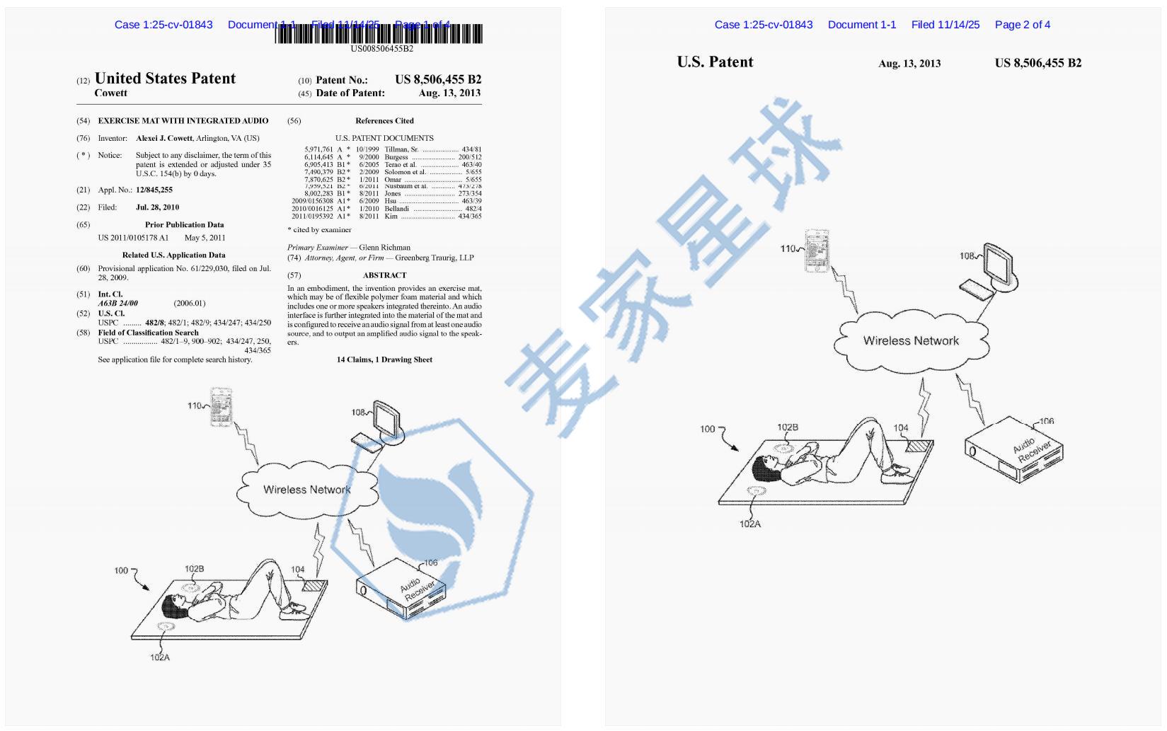 音频健身垫 Exercise Mat with Audio